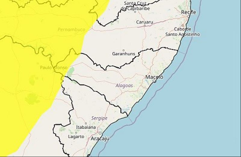 Inmet divulga novo alerta de baixa umidade para municípios do Sertão alagoano